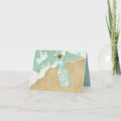 Message De Plage Dans Un Carte de remerciements À  (Devant)