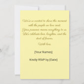 Message de réponse au verso d'une invitation de ma (Dos)