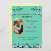 Message de retour pour invitation de mariage moder (Devant / Derrière)