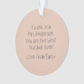 Message de votre enfant Écriture manuscrite enseig (devant)