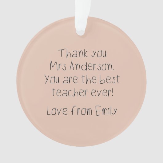 Message de votre enfant Écriture manuscrite enseig (devant)