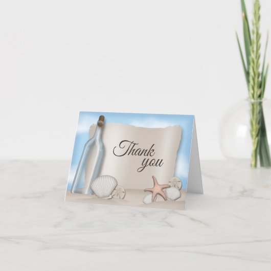 Message des cartes de Merci d'une plage de (Devant)