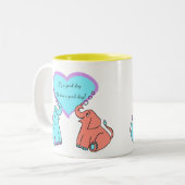 Message d'inspiration Mug de coeur éléphant (Devant gauche)