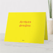 Message du logo Honey Teddy Bear sur carte rose (Dos)