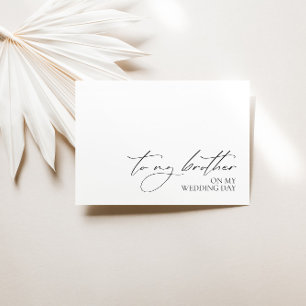 Message du Mariage du matin "À mon frère" Carte de