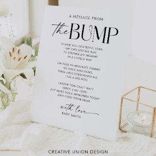 Message du panneau Baby shower de vidage