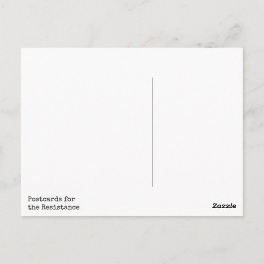 Message d'une carte postale constitutive non payée (Dos)