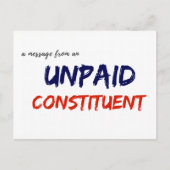 Message d'une carte postale constitutive non payée (Devant)