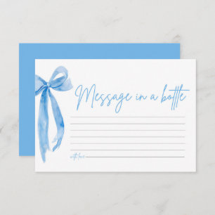 Message Dusty Blue Bow Dans Une Carte De Jeu À Bou