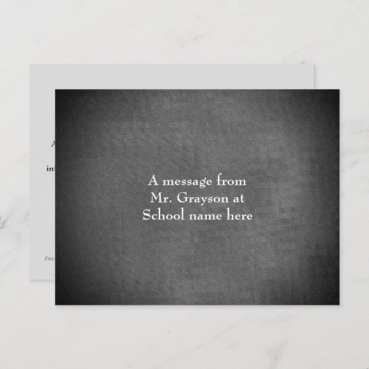 Message Gris Solide de la carte postale de l'ensei (Devant / Derrière)