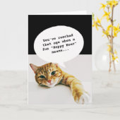 Message Happy Hour Obtenir Vieux Amusant Carte Ann (Fleur jaune)