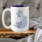 Message hébreu Dreidel moderne Hanoukka Mug