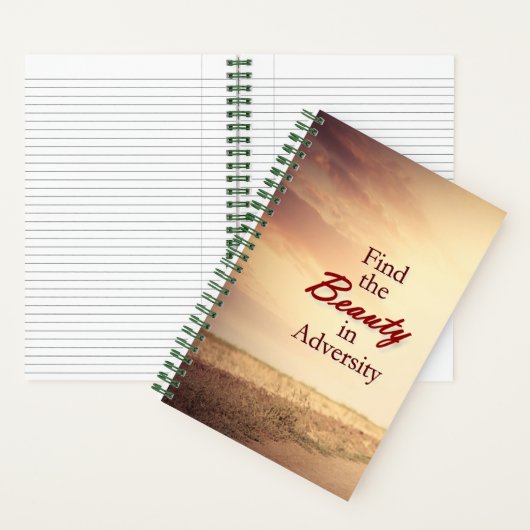 Message inspirant, journal d'écriture (À l'intérieur)