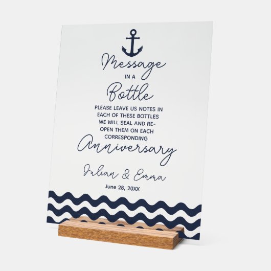 message mariage marine et blanc dans une impressio (Angle)