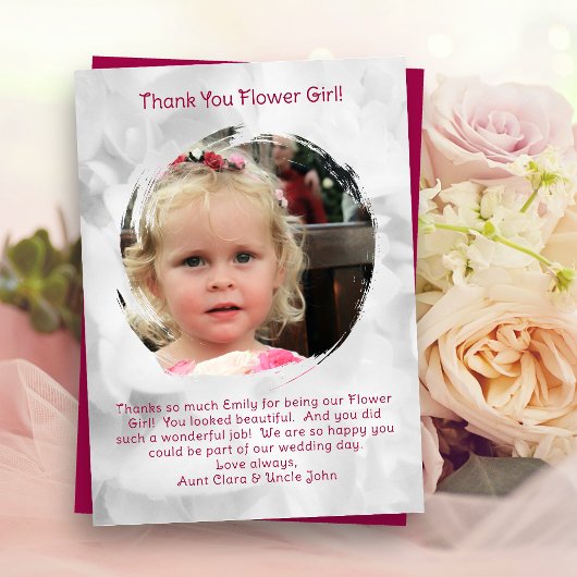 Message Merci photo Flower Girl