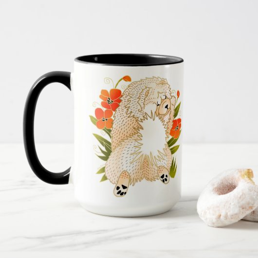 Message mug à la crème BINDI MINGSIE sur le dos (Avec donut)