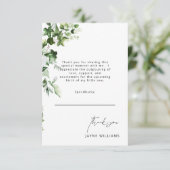 Message neutre Merci du Baby shower de la verdure (Debout devant)