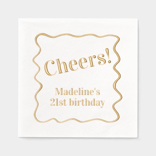 Message personnalisable "Cheers" partie frontière  (Recto)