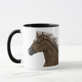 Message Personnalisé 11oz Horse Mug Changable Par  (Gauche)