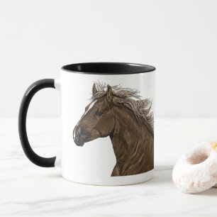 Message Personnalisé 11oz Horse Mug Changable Par