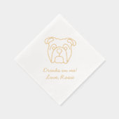 Message personnalisé Bulldog Boit sur moi Mariage (Droite)