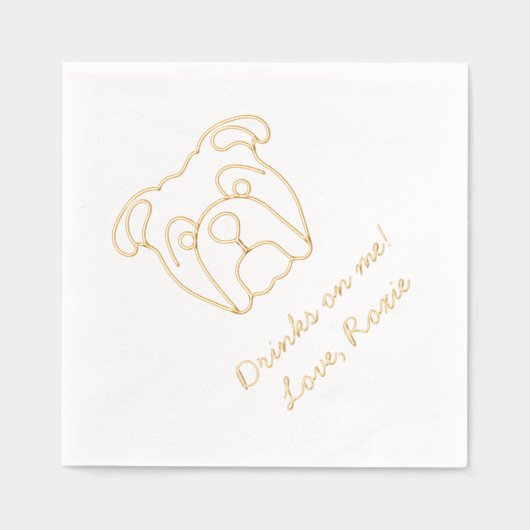 Message personnalisé Bulldog Boit sur moi Mariage (Recto)