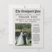 Message personnalisé Carte de remerciements journa (Devant)