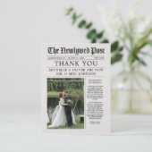 Message personnalisé Carte de remerciements journa (Debout devant)