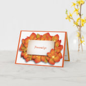 Message personnalisé de la carte d'action de grâce (Fleur jaune)