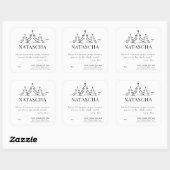 Message personnalisé personnalisé Étiquette de bou (Feuille)