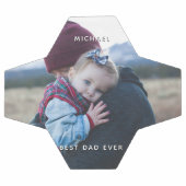 Message photo personnalisé fête des pères papa fil (Plat)