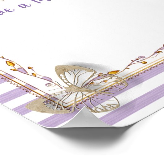 Message pour bébé, Poster de Baby shower Keepsaké (Coin)