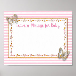 Message pour bébé, Poster de Baby shower Keepsaké