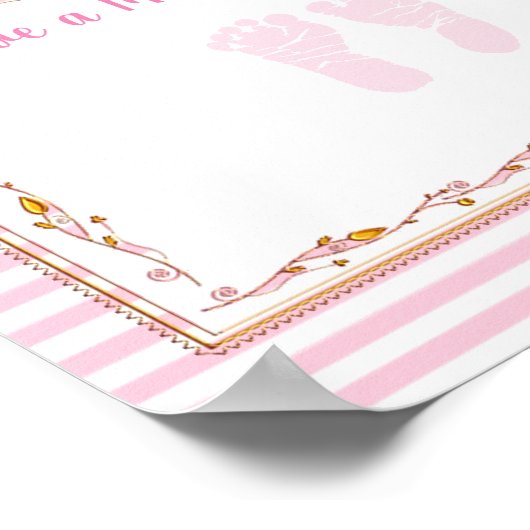 Message pour bébé, Poster de Baby shower Keepsaké (Coin)