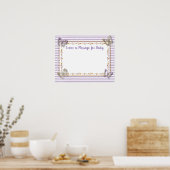 Message pour bébé, Poster de Baby shower Keepsaké (Cuisine)