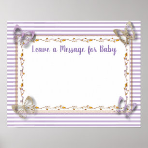 Message pour bébé, Poster de Baby shower Keepsaké