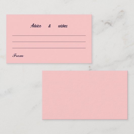 Message Pour Carte Mariage Simple Peach (Devant / Derrière)