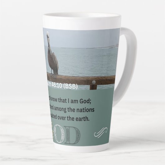 Message Psaume - Psaume 46-10 - Latte Mug (Angle droit)