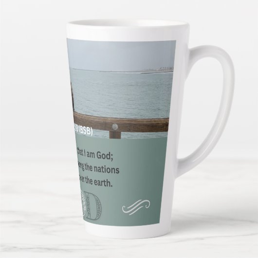 Message Psaume - Psaume 46-10 - Latte Mug (Droite)