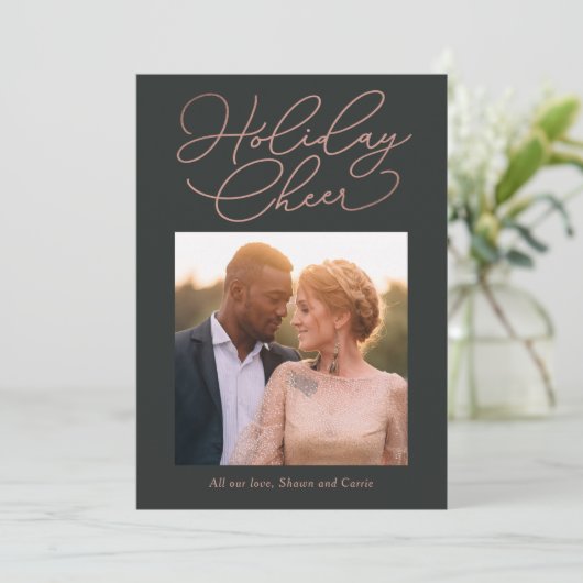 Message simple COULEUR MODIFIABLE Carte photo de v (Debout devant)