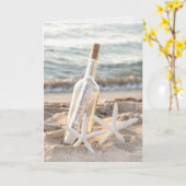 Message Starfish dans une bouteille Carte du 76e a (Fleur jaune)