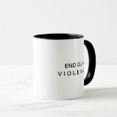 Message Tasse à café Stopper la violence armée (Devant droit)