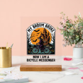 Messager à Vélo Halloween Drôle Balai de Sorcière (Mariage)