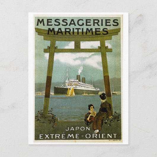 Messageries Maritimes Japon Extreme Orient Briefkaart (Voorkant)