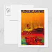 Messageries Maritimes  PosterEuropa Briefkaart (Voorkant / Achterkant)
