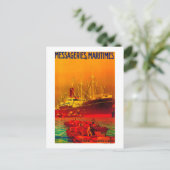 Messageries Maritimes  PosterEuropa Briefkaart (Staand voorkant)