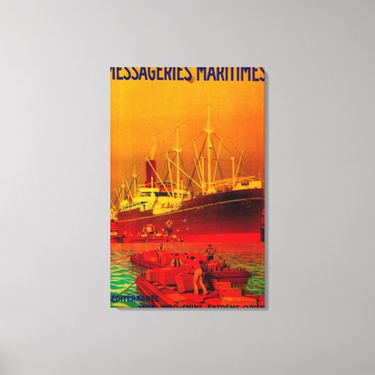 Messageries Maritimes  PosterEuropa Canvas Afdruk (Voorkant)