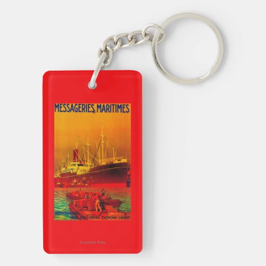 Messageries Maritimes PosterEuropa Sleutelhanger (achterkant)