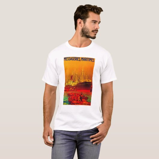Messageries Maritimes PosterEuropa T-shirt (Voorkant volledig)