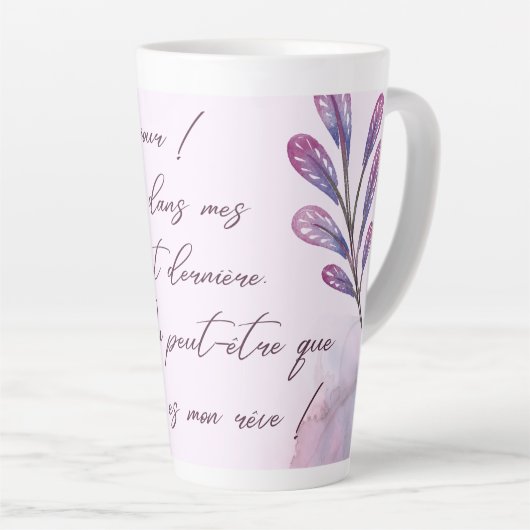 Messages d’amour mignons  latte mok (Rechterhoek)